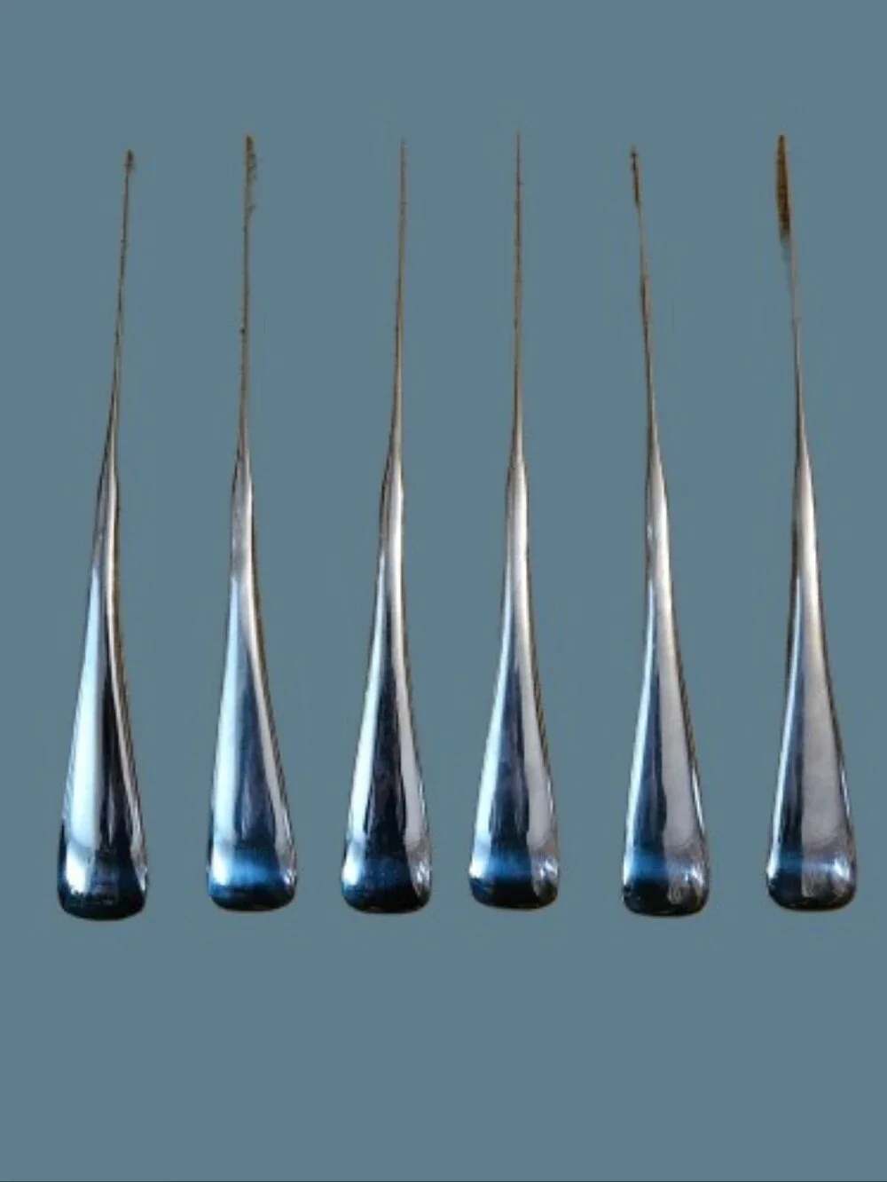 Towle Wave Glossy Angled Tip Stainless Steel Dinner Knives Set of 12
